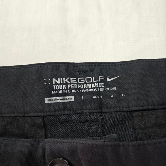 Nike Golf Tour Performance Pants Mens 36x32 Black Golf Activewear - Picture 3 of 12